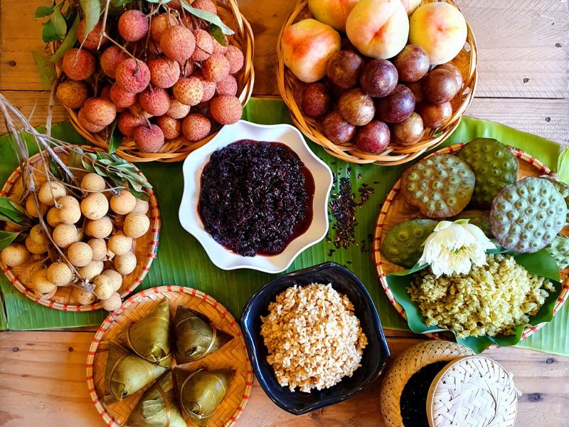 Mâm lễ cúng Tết Đoan Dương